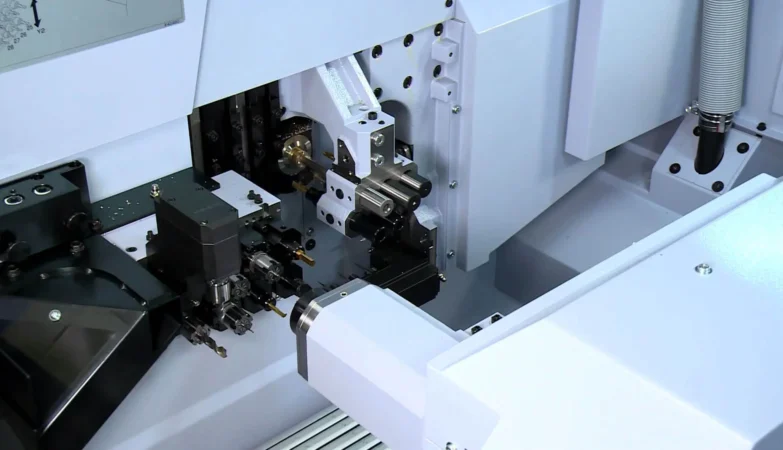 swiss type automatic lathe