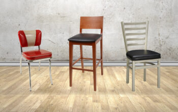 Metal Wood-Grain Chair