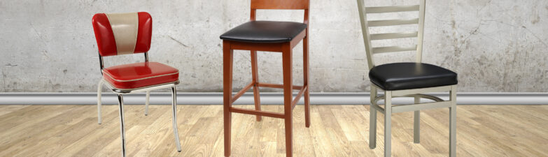 Metal Wood-Grain Chair